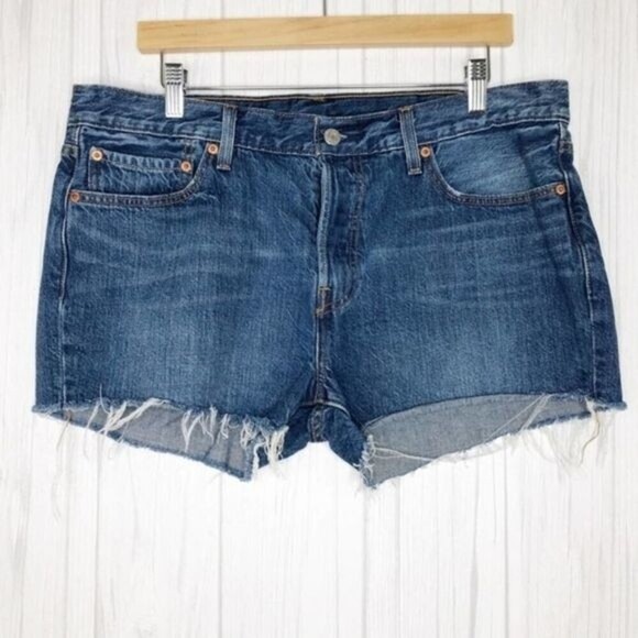 LEVI’S 501 Denim Cut Off Shorts  - Picture 1 of 5